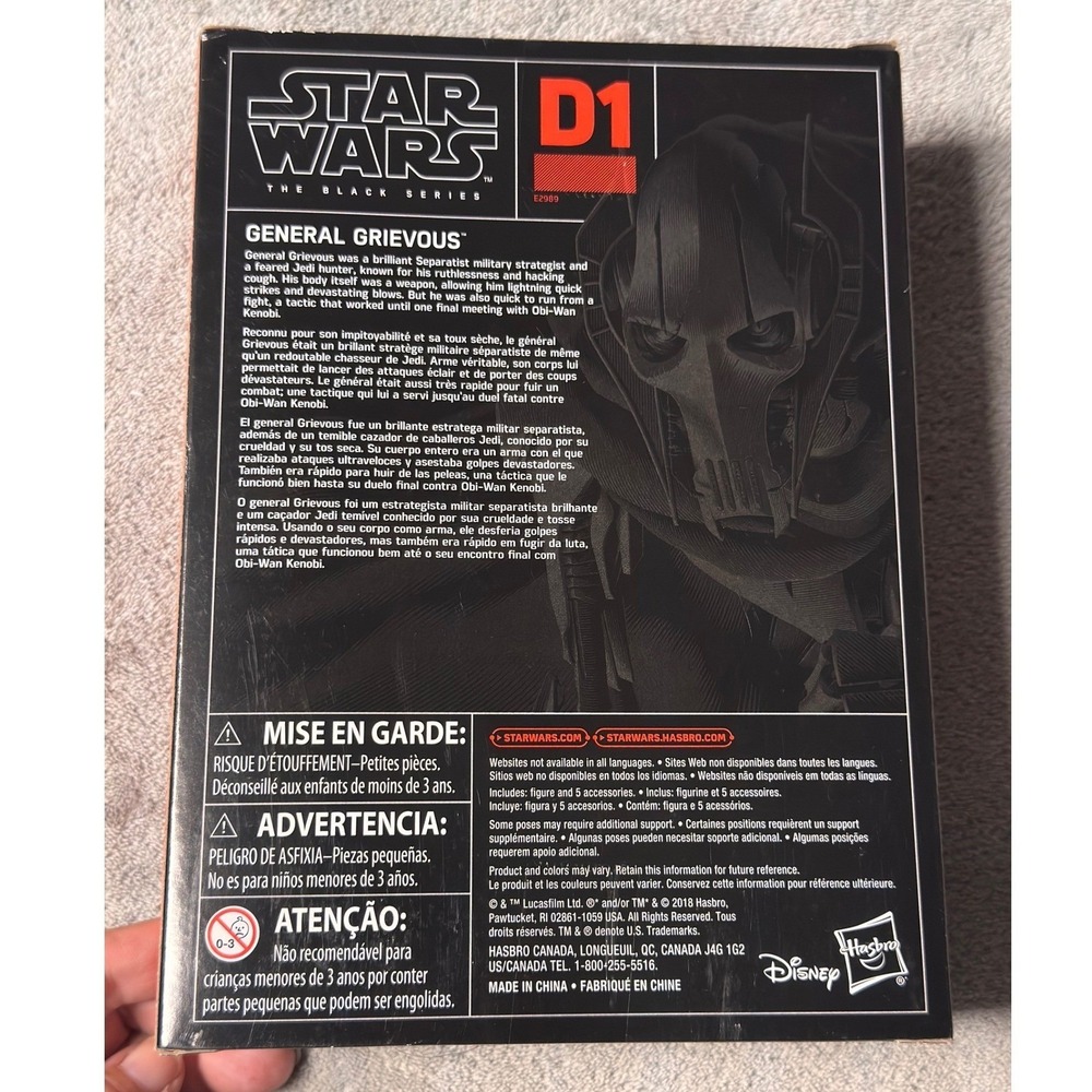 Star Wars Black Series General Grievous D1 Deluxe 6" Action Figure Hasbro E2989 - Picture 2 of 6